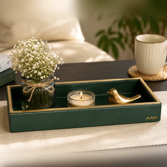AAR Leatherite Rectangle Slim Tray