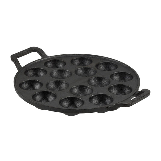 CAST IRON PANIYARAKKAL PAN (15 CUPS) (Double Seasoned with Vegetable Oil)