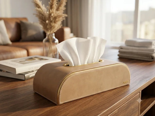 AAR Leatherite Curved Tissue Box