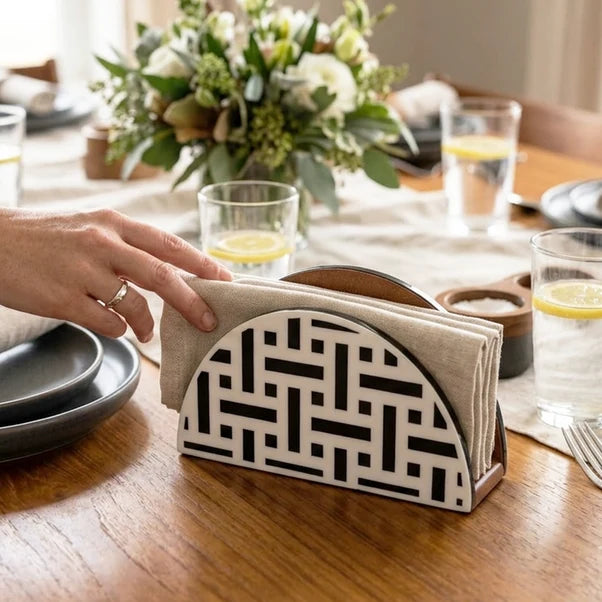 AAR Inlay Resin D-Shape Napkin Holder