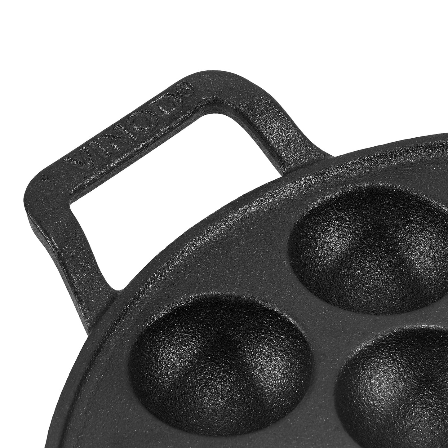 CAST IRON PANIYARAKKAL PAN (15 CUPS) (Double Seasoned with Vegetable Oil)