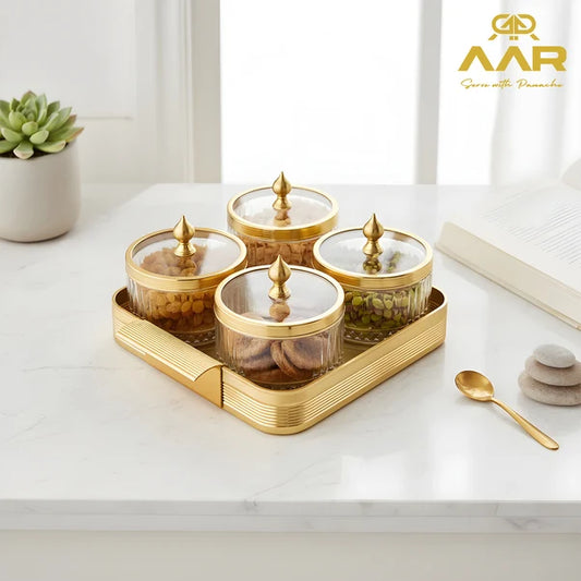 AAR Amber Dry Fruit Jar Set - 4 Jar