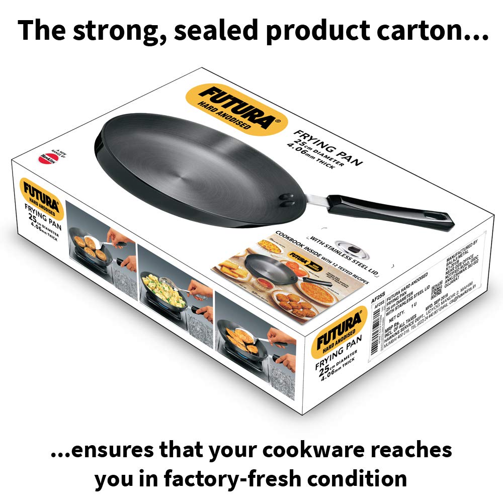 Hawkins Futura Hard Anodised Frying Pan With Lid