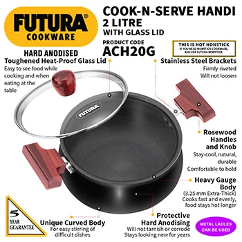 Hawkins Hard Anodised Cook n Serve Handis (ACH)