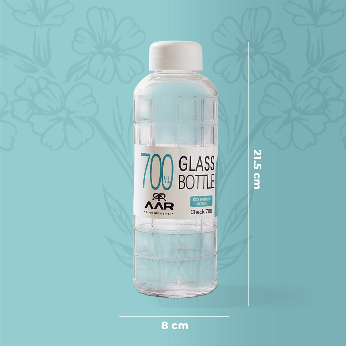 Check 700 Steel Lid Glass Bottle