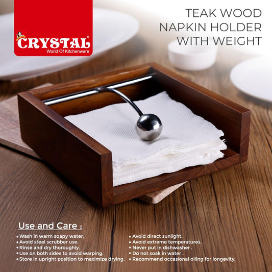 Crystal T/W Napkin Holder with Weight