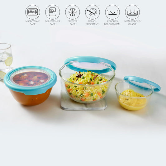 Cello Ornella Glass Mixing Bowl Set - 3 pc