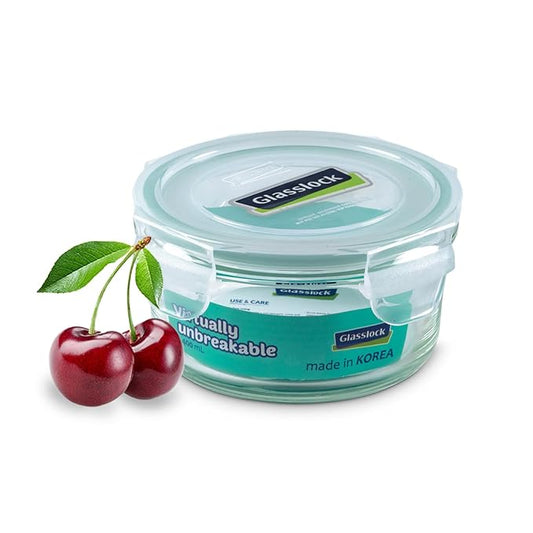 Glasslock Glass Tiffin Set of 3 — Airtight Lunch & Fruit Boxes