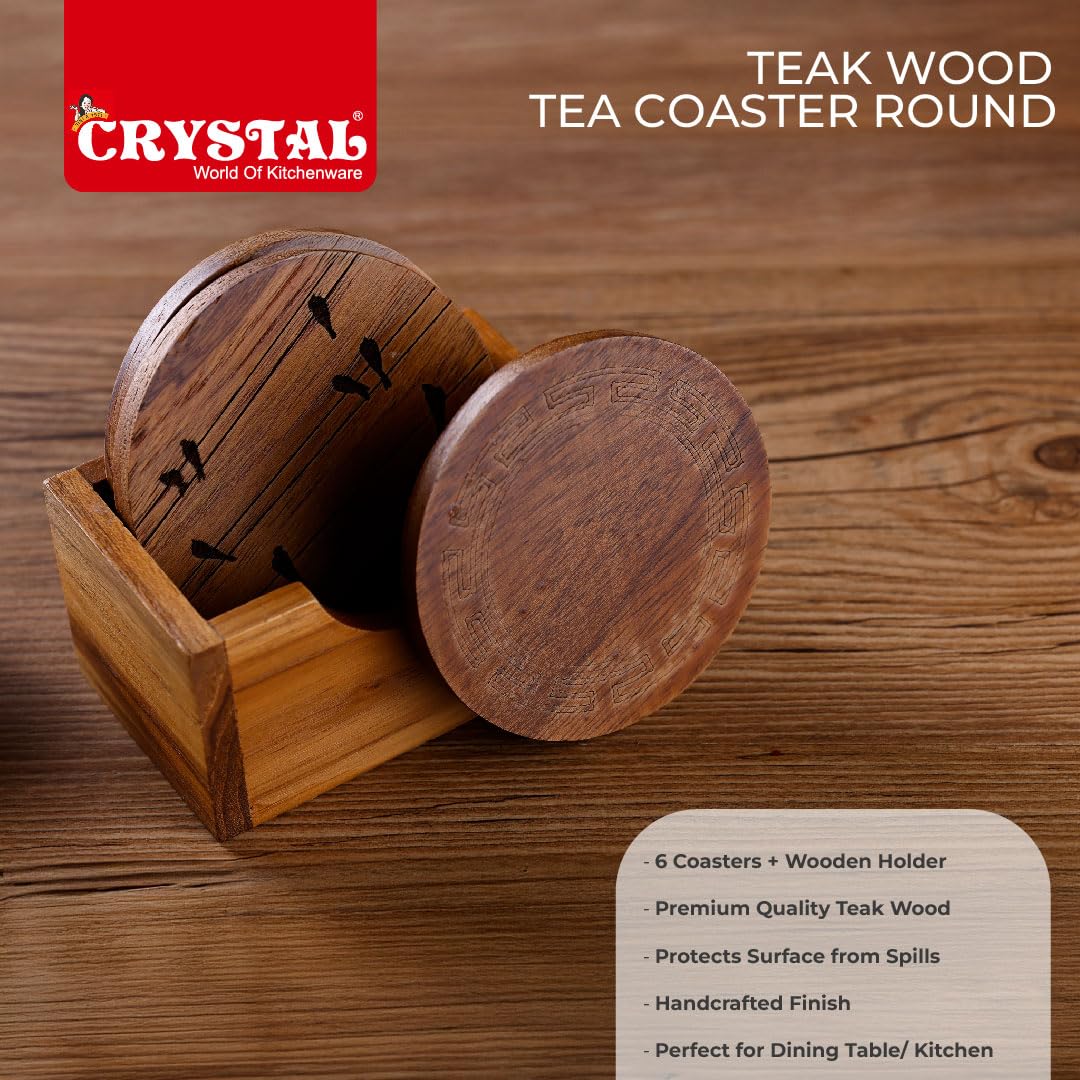 Crystal T/W Tea Coaster Round