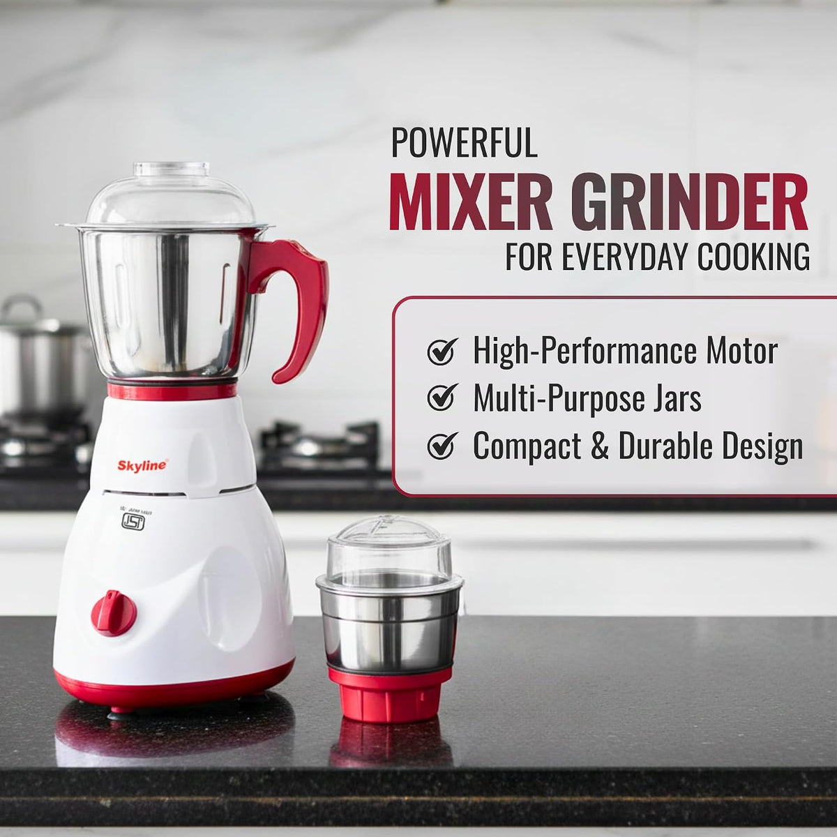 Skyline 550W Mixer Grinder Made in India