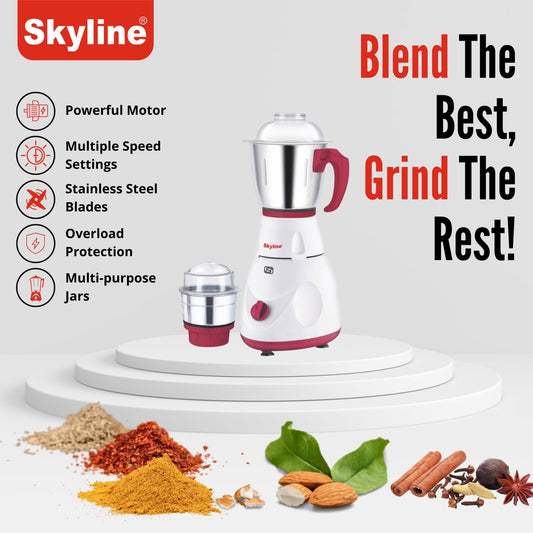 Skyline 550W Mixer Grinder Made in India