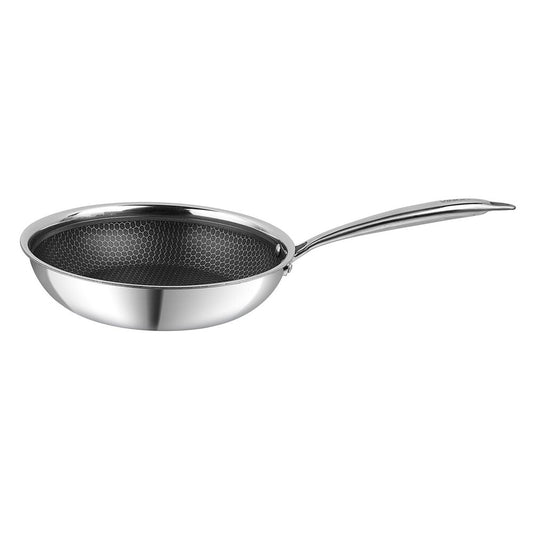 PLATINUM SAS PRO FRYPAN (Thick Tri-Ply Cookware with Honeycomb Stick-free Coating, Induction-Friendly, 2.S mm Body Thickness)