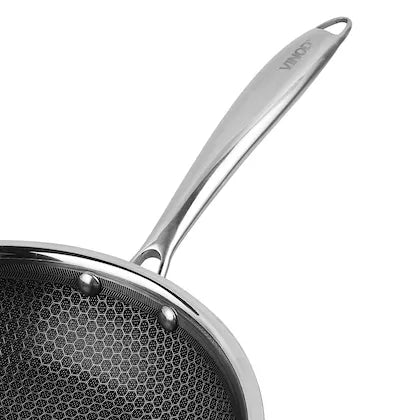 PLATINUM SAS PRO FRYPAN (Thick Tri-Ply Cookware with Honeycomb Stick-free Coating, Induction-Friendly, 2.S mm Body Thickness)