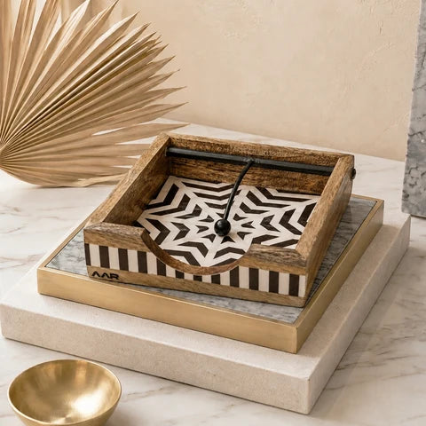 AAR Wooden Weighted Napkin Holder