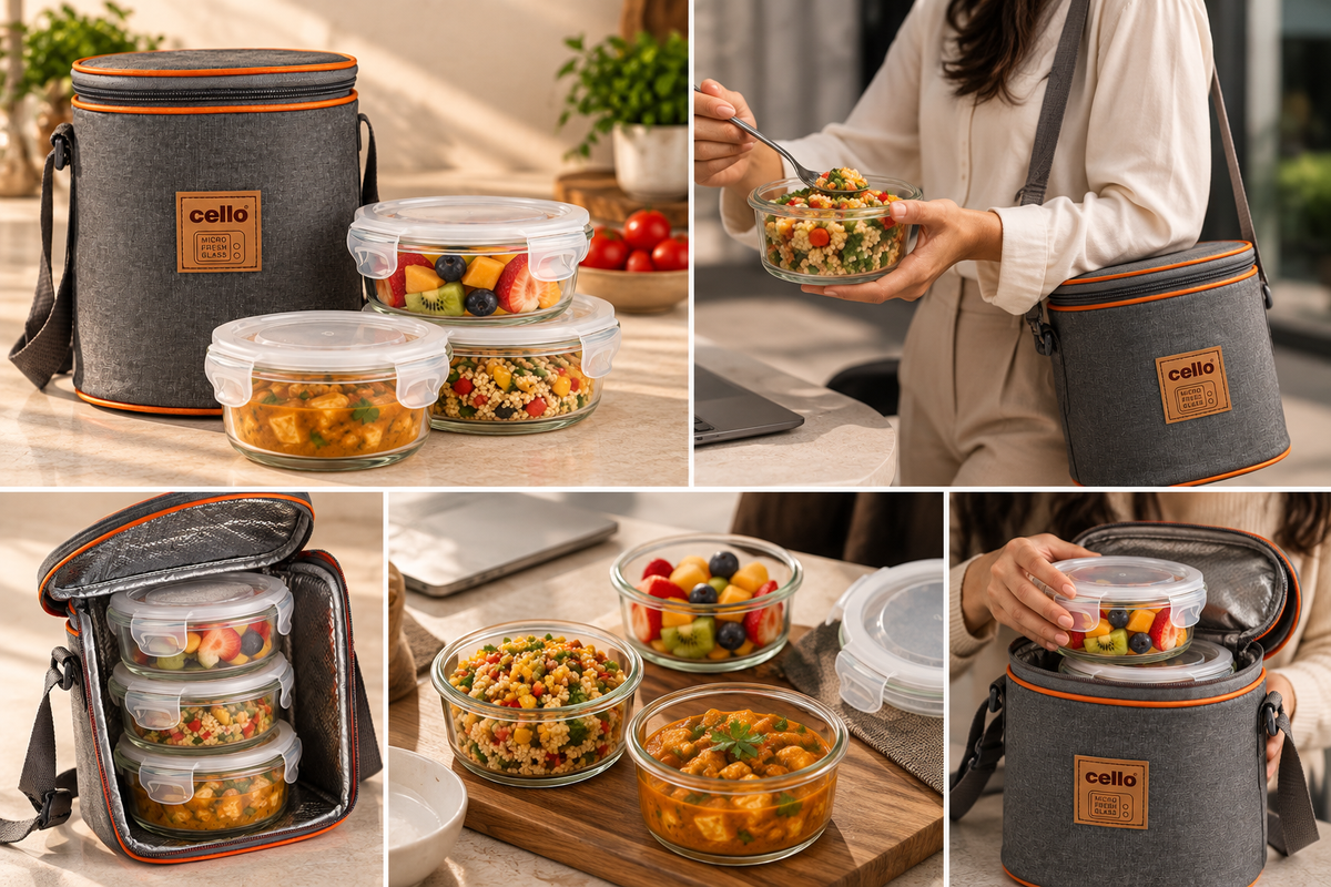 Cello Royale Glass Lunch Box, 320 ml Containers