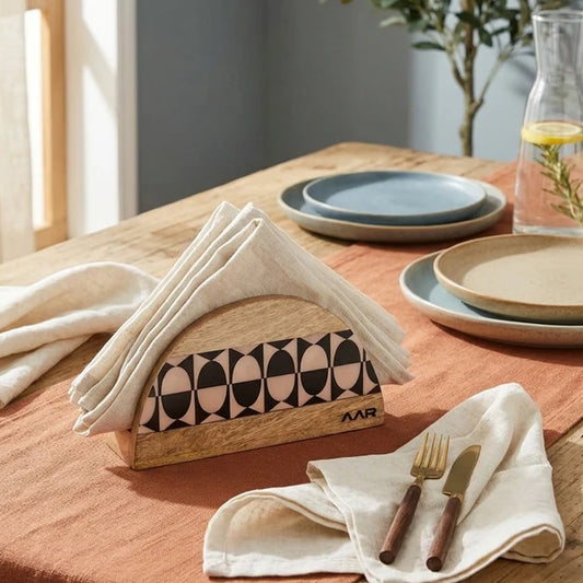 AAR Wooden D-Shape Napkin Holder