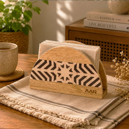 AAR Wooden D-Shape Napkin Holder