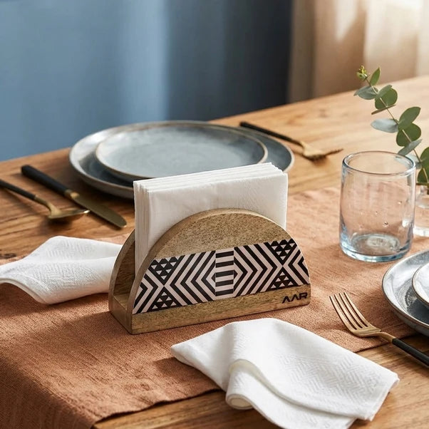 AAR Wooden D-Shape Napkin Holder