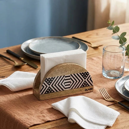 AAR Wooden D-Shape Napkin Holder