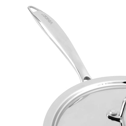 PLATINIUM TRIPLY SAUTEPAN [WITH 55 LID]  (Induction-Friendly, 2.5 mm Body Thickness)