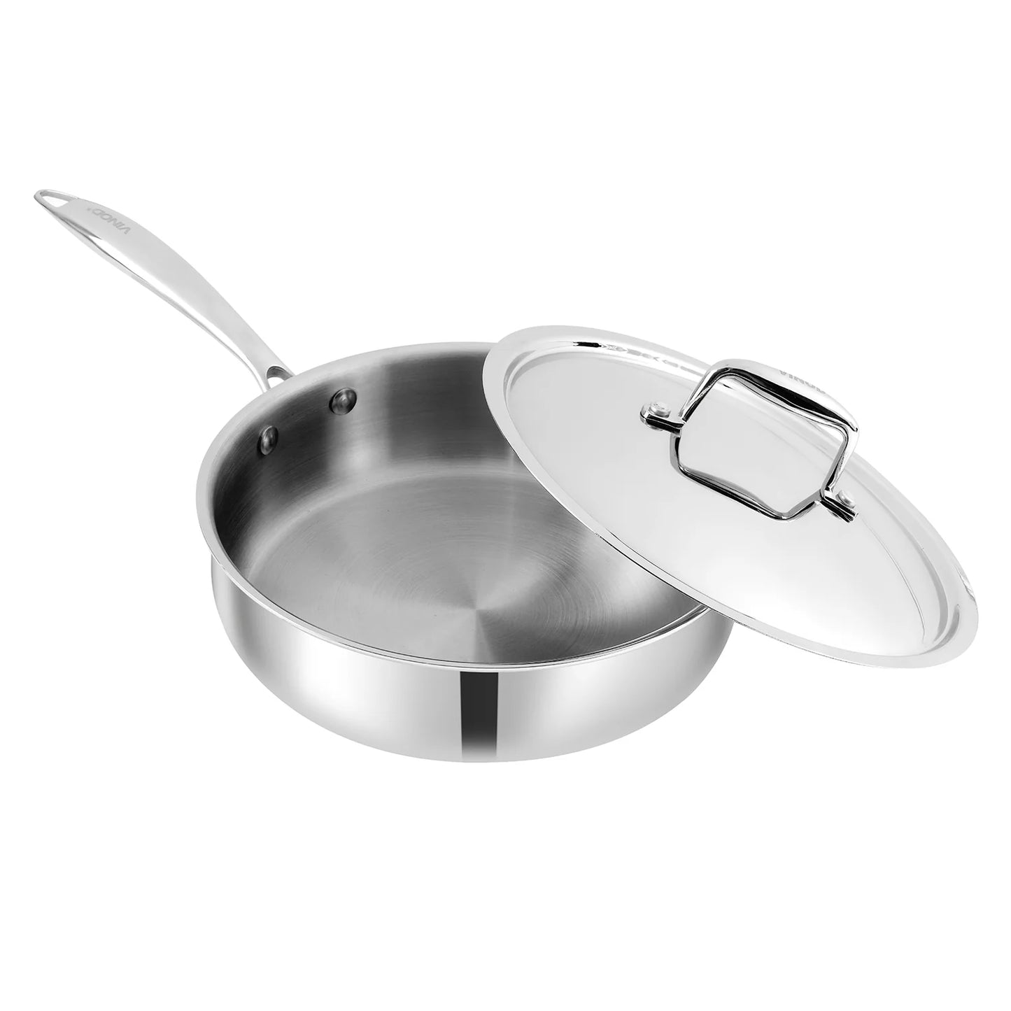 PLATINIUM TRIPLY SAUTEPAN [WITH 55 LID]  (Induction-Friendly, 2.5 mm Body Thickness)