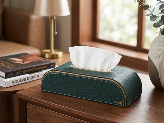 AAR Leatherite Curved Tissue Box
