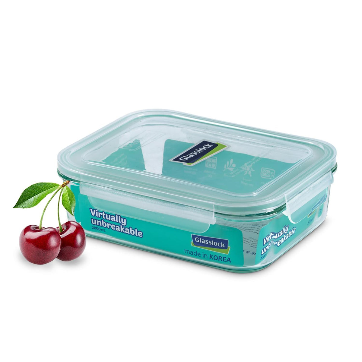 Glasslock Rectangle Glass Storage Container — Airtight, 715ml to 2L