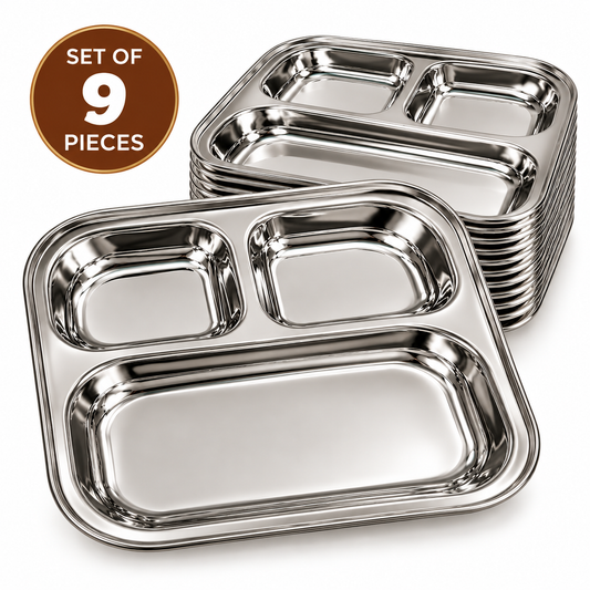 KHR Pav Bhaji Plate 3 in 1 Plate