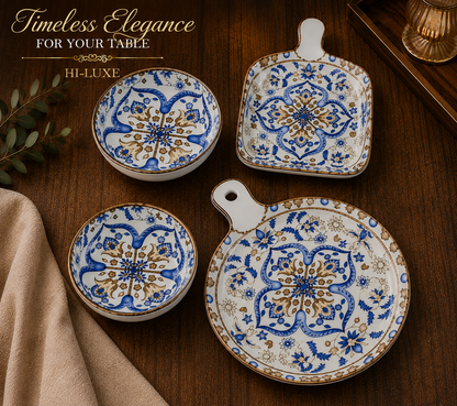 Hi Luxe Tachiso 4 Pc Platter Set