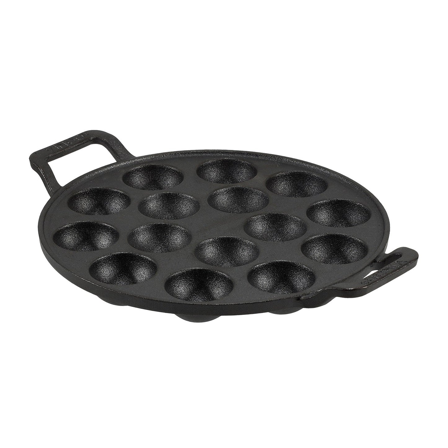 CAST IRON PANIYARAKKAL PAN (15 CUPS)  (Double Seasoned with Vegetable Oil)