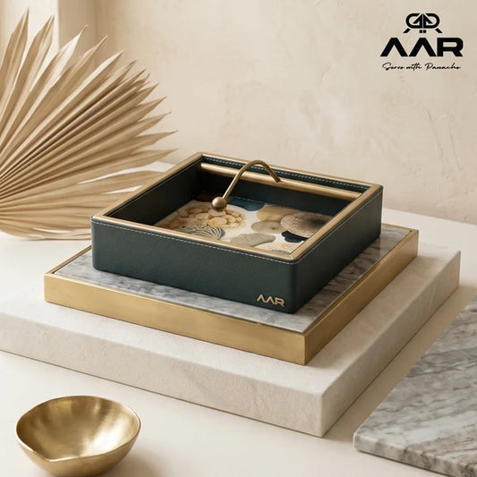 AAR Leatherite Weighted Napkin Holder - Printed