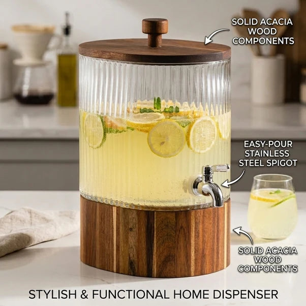 AAR Oval Glass Beverage Dispenser