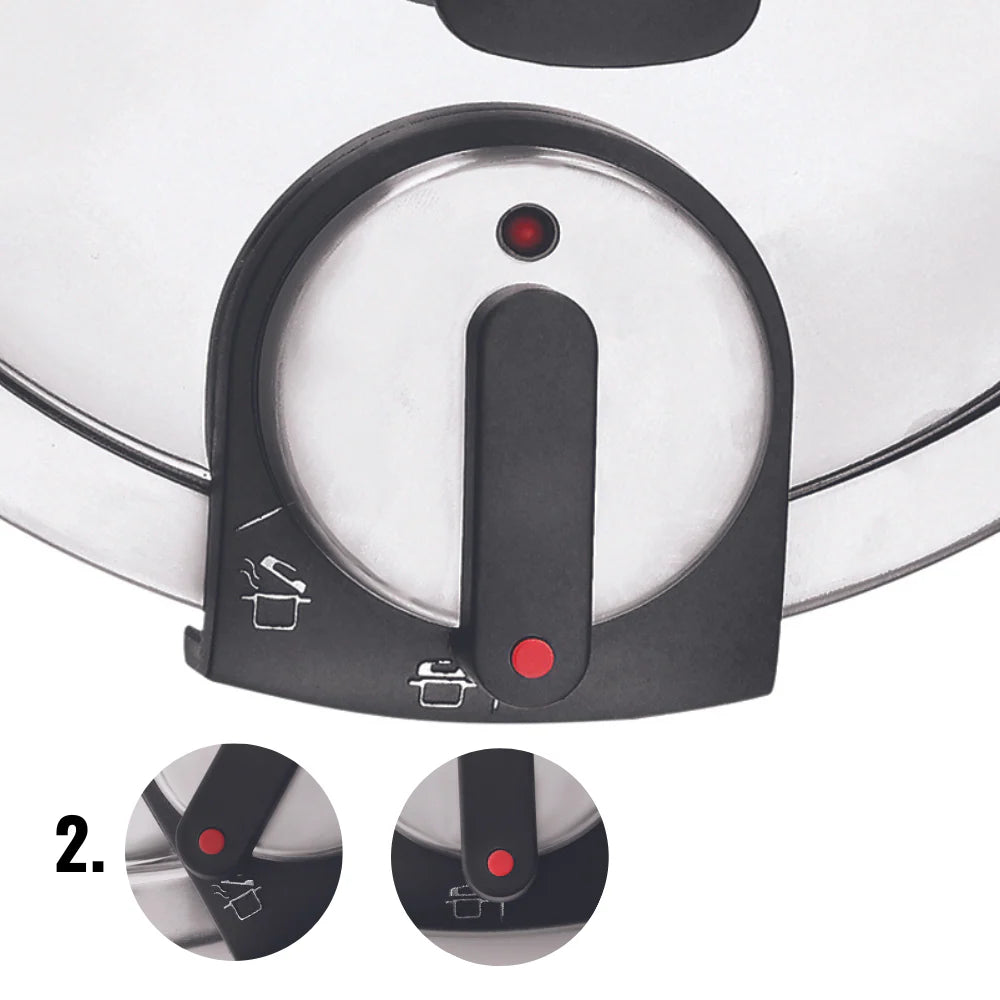 NUTRIMAX PRESSURE COOKER [WITH EXTRA GLASS LID]  (Induction-Friendly)