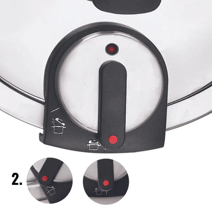 NUTRIMAX PRESSURE COOKER [WITH EXTRA GLASS LID]  (Induction-Friendly)