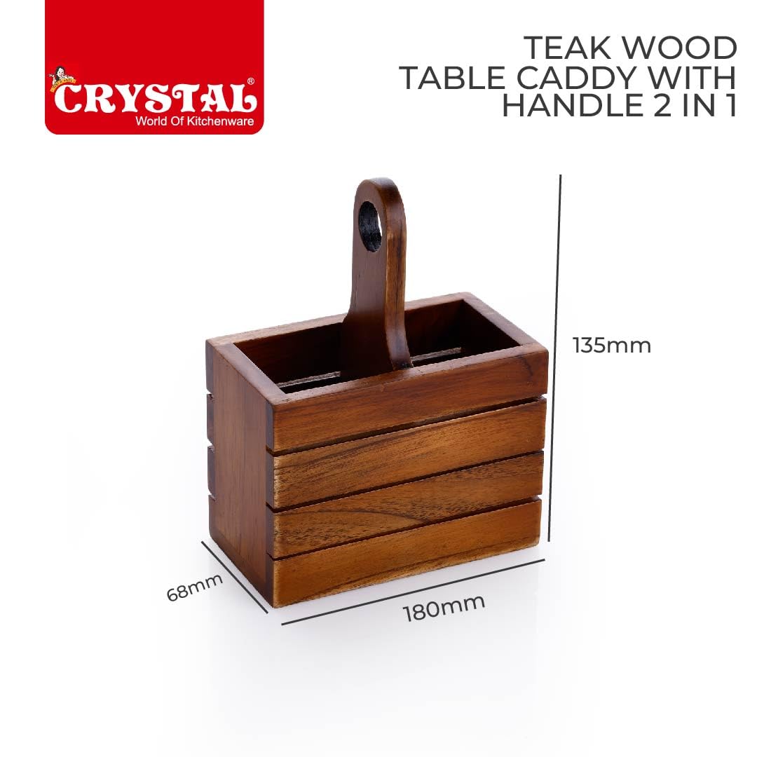Crystal T/W Table Caddy with Handle 2 in 1