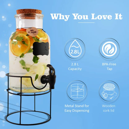 AAR Glass Beverage Dispenser