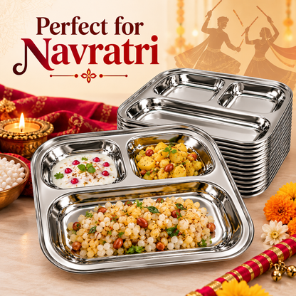 KHR Pav Bhaji Plate 3 in 1 Plate
