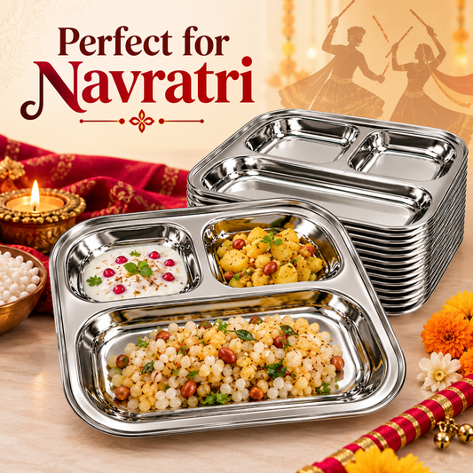 KHR Pav Bhaji Plate 3 in 1 Plate