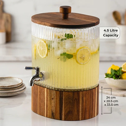 AAR Oval Glass Beverage Dispenser