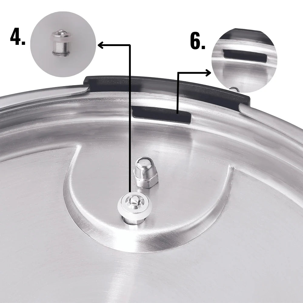 NUTRIMAX PRESSURE COOKER [WITH EXTRA GLASS LID]  (Induction-Friendly)
