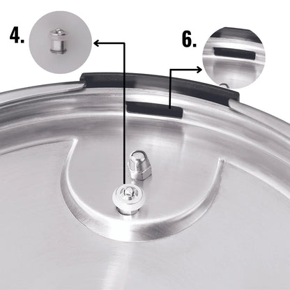 NUTRIMAX PRESSURE COOKER [WITH EXTRA GLASS LID]  (Induction-Friendly)