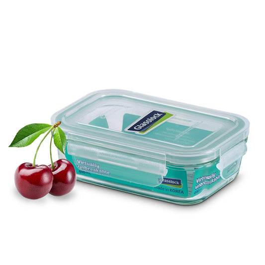 Glasslock Glass Tiffin Set of 3 — Airtight Lunch & Fruit Boxes