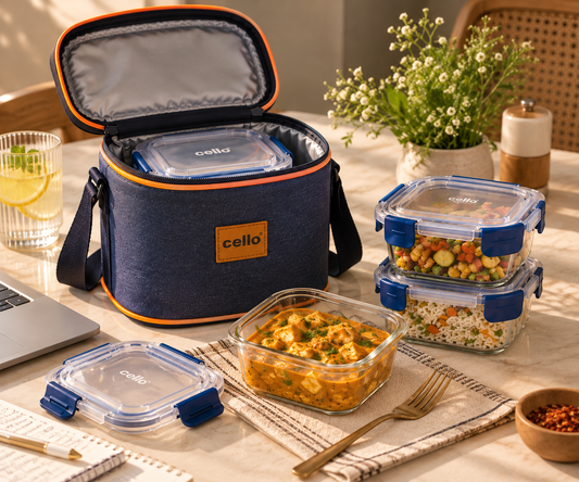 Cello Fit & Fresh Neo Square Lunch Box, 3 x 320 ml