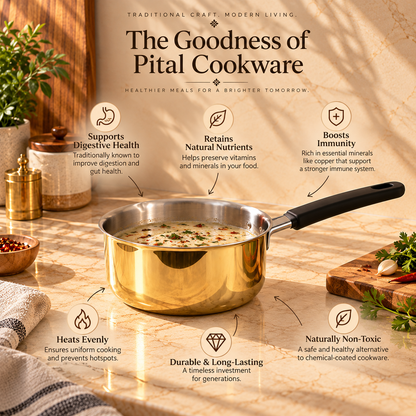 Brass (Pital) Saucepan with Wire Handle