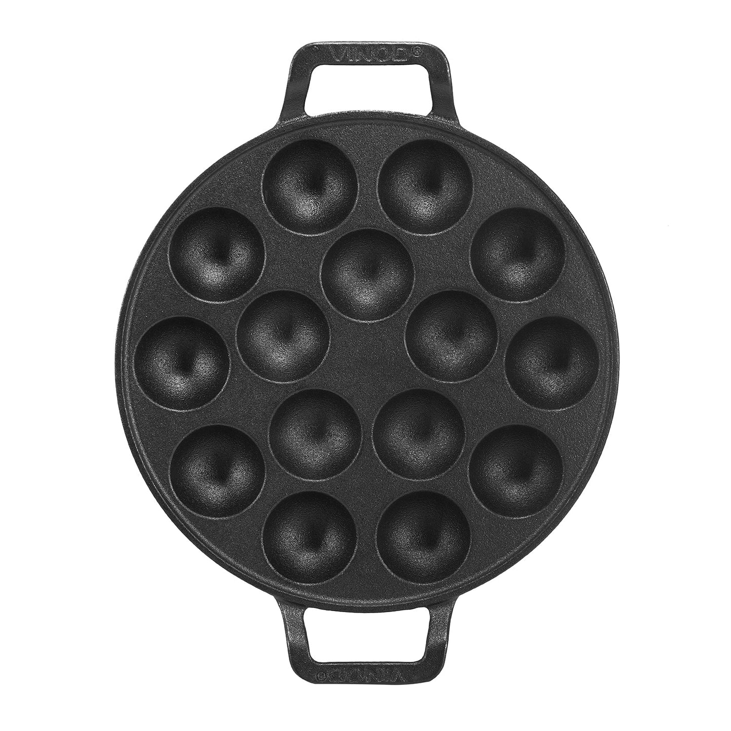 CAST IRON PANIYARAKKAL PAN (15 CUPS)  (Double Seasoned with Vegetable Oil)