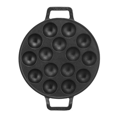 CAST IRON PANIYARAKKAL PAN (15 CUPS)  (Double Seasoned with Vegetable Oil)