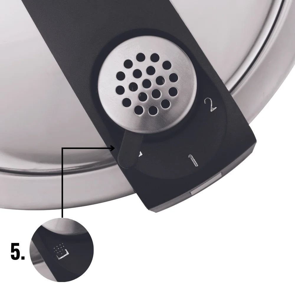 NUTRIMAX PRESSURE COOKER [WITH EXTRA GLASS LID]  (Induction-Friendly)