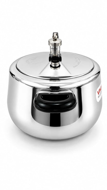 Vinod Platinum Tri-Ply Pressure Cooker — Buy 5L, Get 3L Free