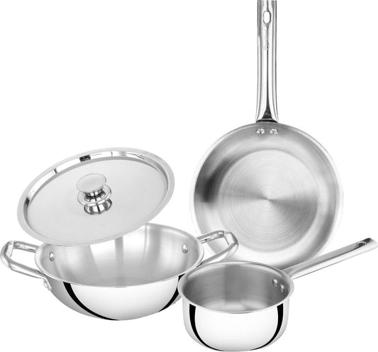 Prestige Triply Splendid 4 Pc Stainless Steel Cookware Set