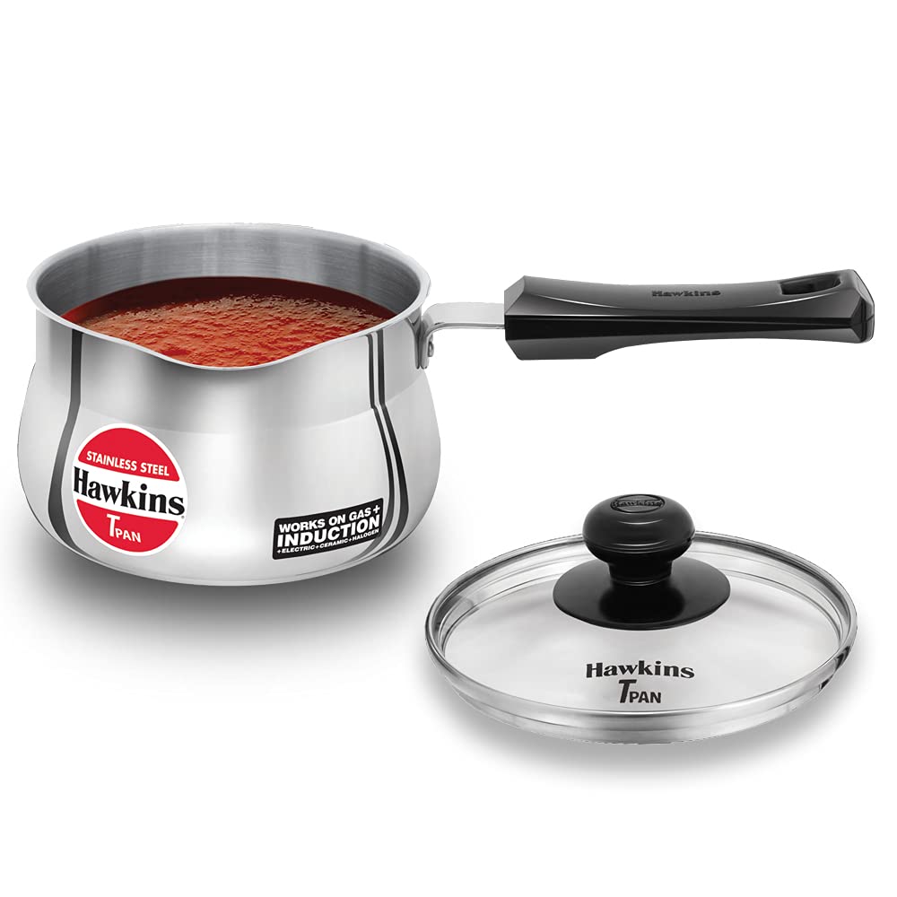 Hawkins Stainless Steel Tpan With Glass Lid